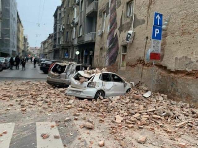 Zagreb, Croatia - Earthquake amid coronavirus crisis