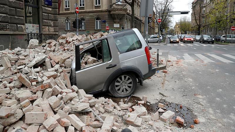 Zagreb, Croatia - Earthquake amid coronavirus crisis