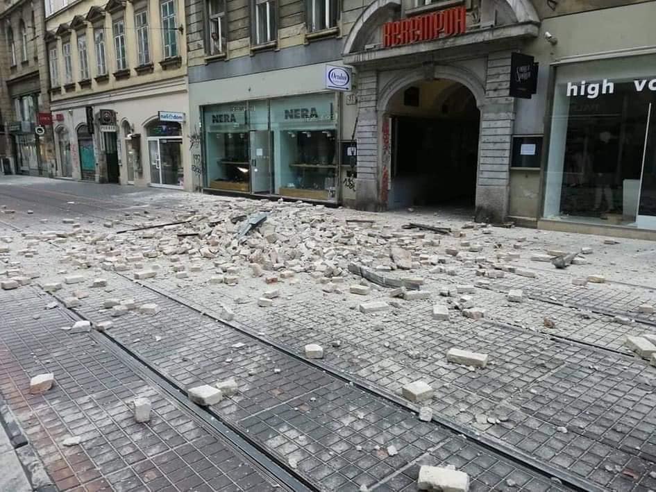 Zagreb, Croatia - Earthquake amid coronavirus crisis