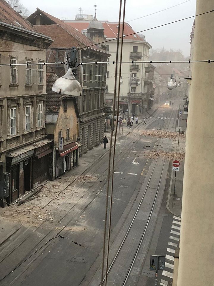 Zagreb, Croatia - Earthquake amid coronavirus crisis