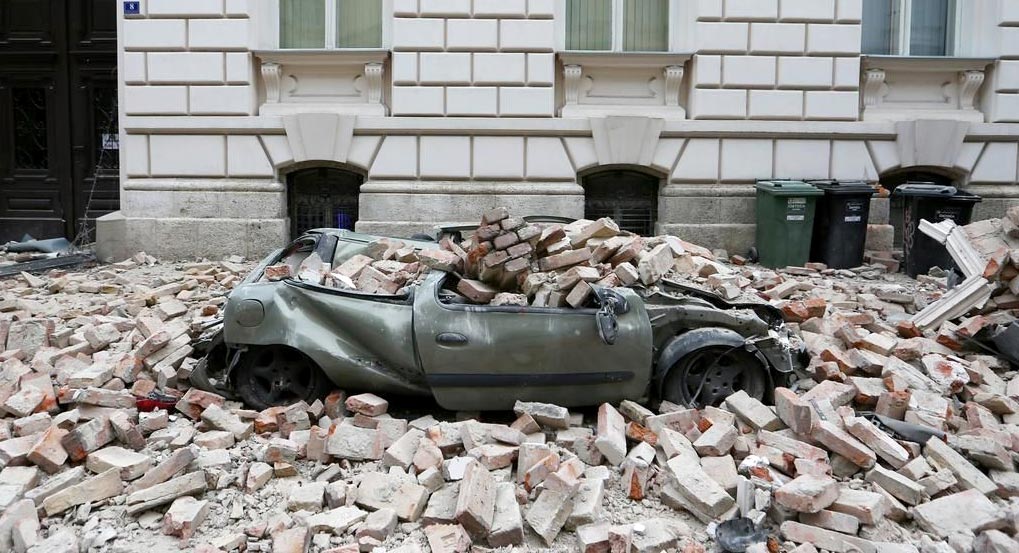 Zagreb, Croatia - Earthquake amid coronavirus crisis